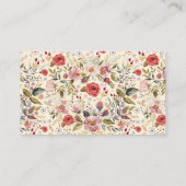 Floral Beauty Consultant Carte de visite (Dos)