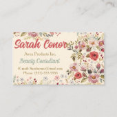 Floral Beauty Consultant Carte de visite (Devant)