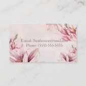 Floral Beauty Consultant Carte de visite (Dos)