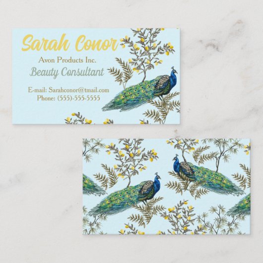 Floral Beauty Consultant Carte de visite (Devant / Derrière)