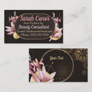 Floral Beauty Consultant Carte de visite