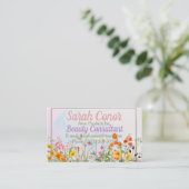 Floral Beauty Consultant Carte de visite (Debout devant)