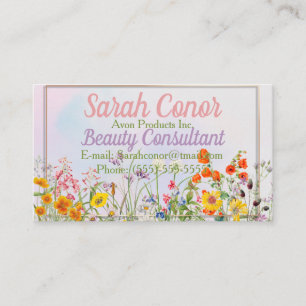 Floral Beauty Consultant Carte de visite