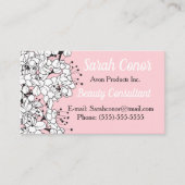 Floral Beauty Consultant Carte de visite (Devant)