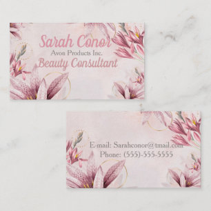 Floral Beauty Consultant Visitekaartje