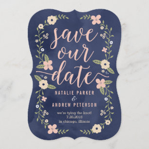 Floral Beauty Editable Color Enregistrer La Carte