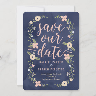 Floral Beauty Editable Color Enregistrer La Carte