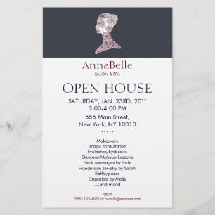Floral Beauty Girl Salon en Spa Flyer