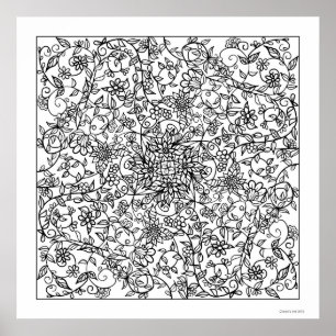 Floral Beauty Je Kleurt Mooi Groot Poster