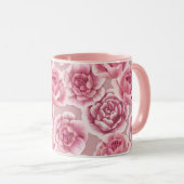Floral Beauty - tasse aux fleurs roses. (Devant droit)