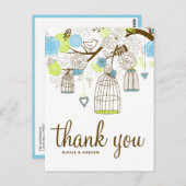 Floral bedankt Briefkaart (Voorkant / Achterkant)