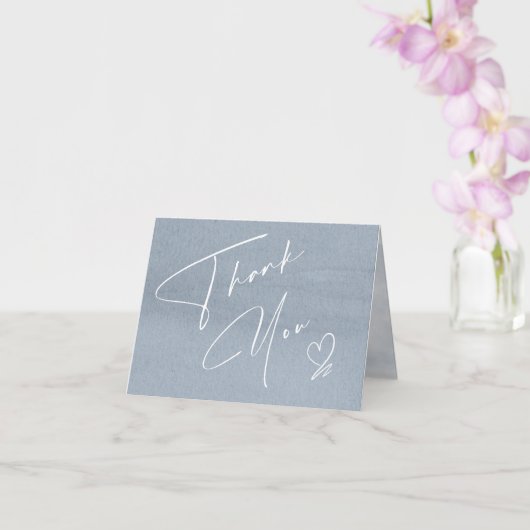 Floral bedankt Dusty Blue ID771 Kaart (Orchidee)