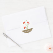 Floral bedankt jullie kiezers ronde sticker (Envelop)