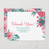 Floral bedankt kaarten (Voorkant / Achterkant)