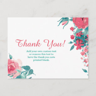 Floral bedankt kaarten