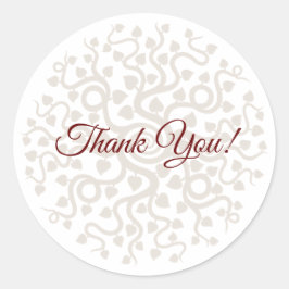 Floral bedankt kleine Stickers