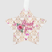 Floral bedankt ornament (achterkant)