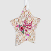 Floral bedankt ornament (voorkant)