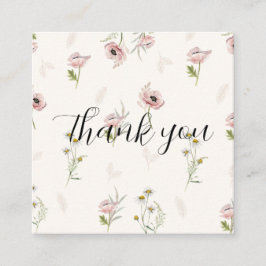 floral Bedankt voor je kaartje Informatiekaartje