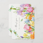 Floral Bedankt voor uw aankoopkaart. (Voorkant / Achterkant)