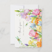 Floral Bedankt voor uw aankoopkaart. (Voorkant)