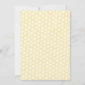 Floral Bee First Bee day Invitation Anniversaire (Dos)