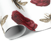 Floral Bee Gift Cadeaupapier (Rol Hoek)