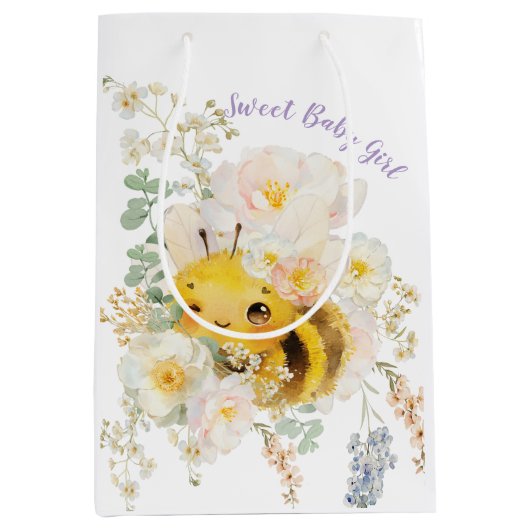 Floral Bee Medium Gift Bag Medium Cadeauzakje (Voorkant)