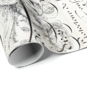 Floral Bee Script Wrapping Paper Cadeaupapier (Rol Hoek)