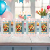 Floral Begonias Pink 1902 Seed Packet Red Teal