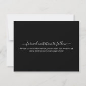 Floral Beige Blush Gold op Black Save the Date Aankondiging (Achterkant)
