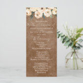 Floral Beige Programme de mariage Brown (Debout devant)