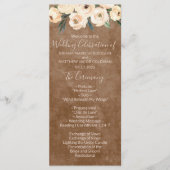 Floral Beige Programme de mariage Brown (Devant)