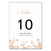 Floral Beige Table Kaart Number (Achterkant)
