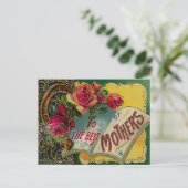 Floral Best Mam Moederdag Briefkaart (Staand voorkant)