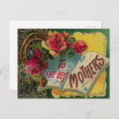 Floral Best Mam Moederdag Briefkaart (Voorkant / Achterkant)