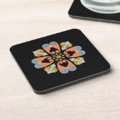 Floral Beverage Coaster Bier Onderzetter (Linkerzijde)