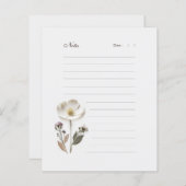 Floral bewerkbaar gevoerd notitiepapier (Voorkant / Achterkant)