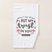 Floral Bible Verse Art 'Ik heb mijn vertrouwen in  Bad Handdoek (Handdoek)