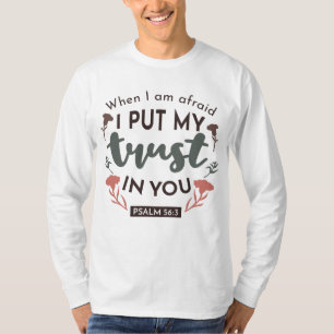 Floral Bible Verse Art 'Ik heb mijn vertrouwen in T-shirt