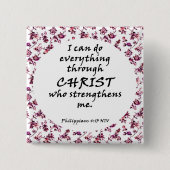 Floral Bible Verse Button (Voorkant)