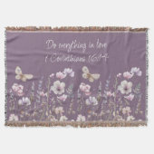 Floral Bible Verse Throw Blanket Deken (Voorkant)