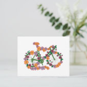 Floral Bicycle Briefkaart (Staand voorkant)