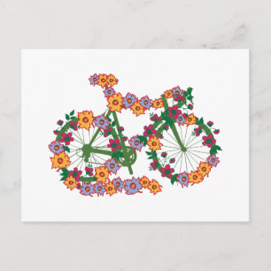 Floral Bicycle Briefkaart