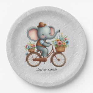 Floral Bicycle Elephant Paper Bord