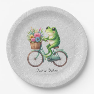 Floral Bicycle Frog Paper Bord