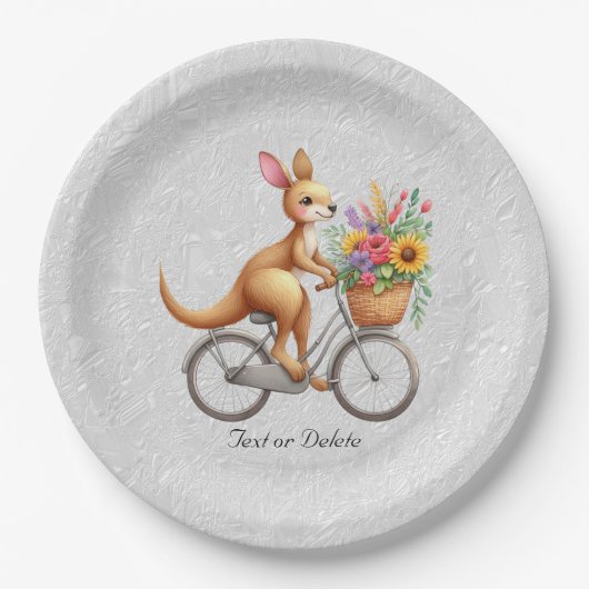Floral Bicycle Kangaroo Paper Bord (Voorkant)