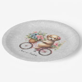 Floral Bicycle Puppy Paper Bord (Gekanteld)