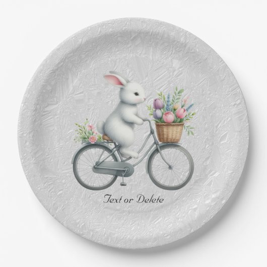 Floral Bicycle Rabbit Paper Bord (Voorkant)