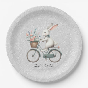Floral Bicycle Rabbit Paper Bord
